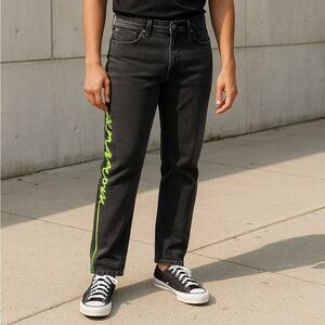 Rag & Bone Fit 2 Embroidered Logo Jeans Mens 30 Stone Kuro Black USA